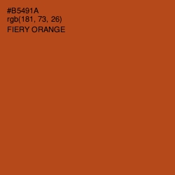 #B5491A - Fiery Orange Color Image